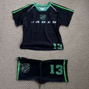 Jaded London Black and Green Baddie Set